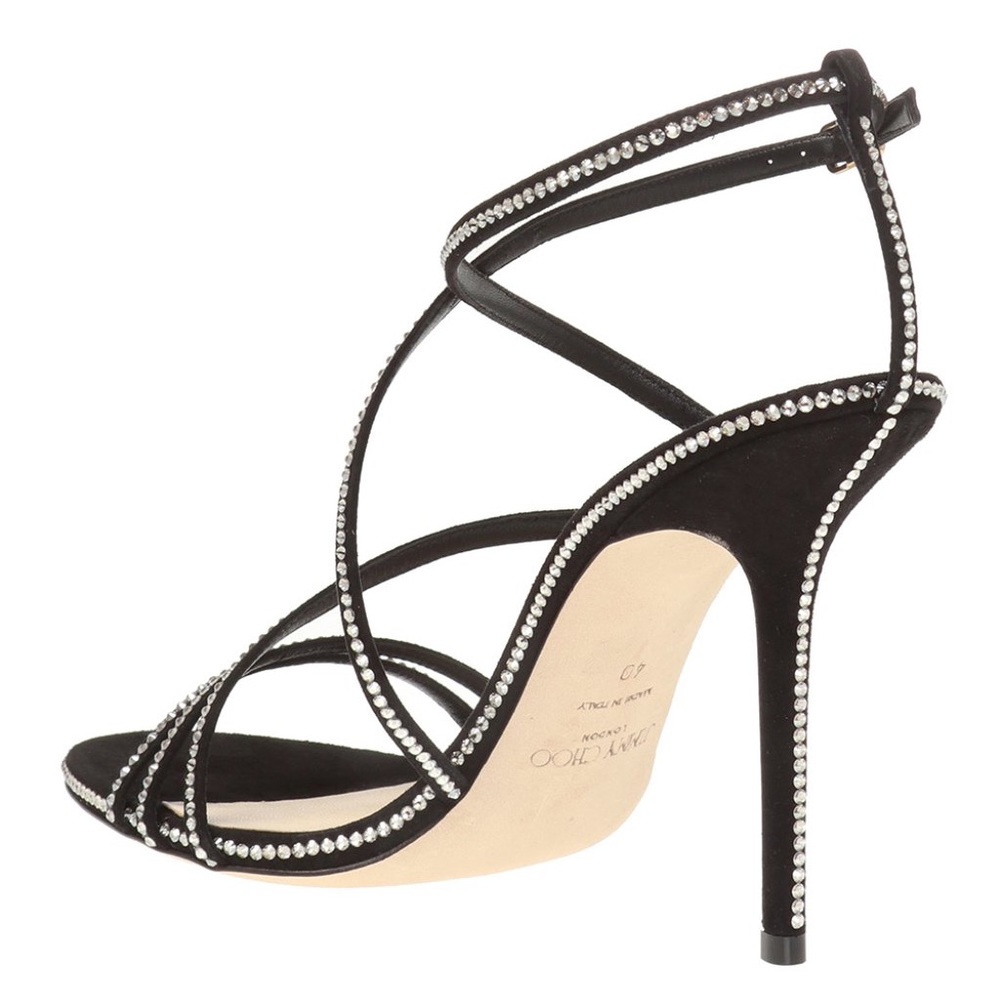 EUC JIMMY CHOO DUDETTE STILETTO SANDALS 38 $1,050 - Picture 3 of 16